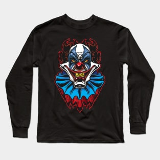 horror clown halloween horror clown blood horror horror clown Long Sleeve T-Shirt